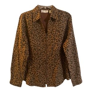 Lemon Grass Woman’s Animal Print Suit Jacket L